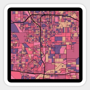 San Bernardino Map Pattern in Purple & Pink Sticker